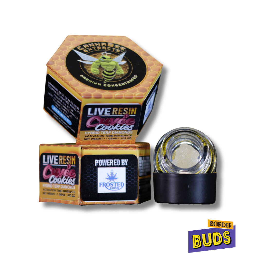 Photograph of product: Cuv'ee Cookies | Cannabee Extracts | 1g | Live Resin Terp Diamonds