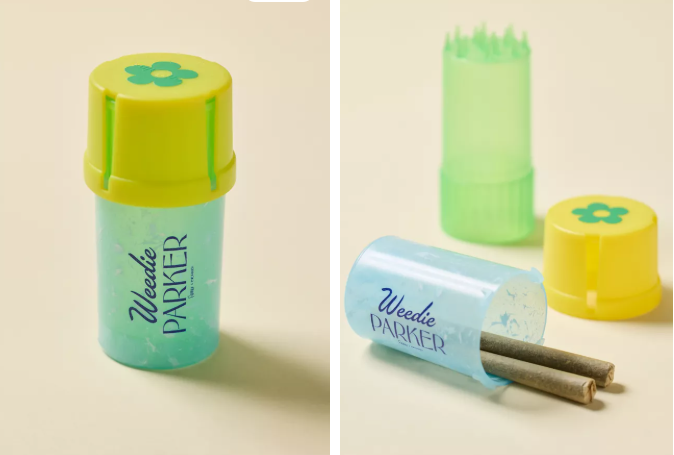 Photograph of product: Edie Parker | Grinder Case | Green Multi