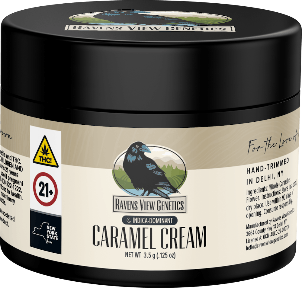 Photograph of product: Raven's View Genetics | Caramel Cream Flower 3.5g | Oui'd