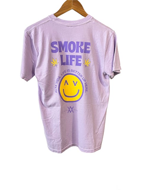Photograph of product: Alta Vida Smoke Life T-Shirt (Lilac) - Small - 
