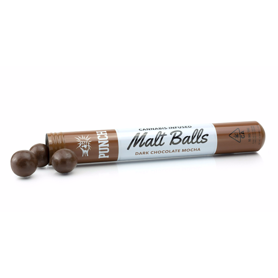 Photograph of product: Punch Malt Balls Dark Chocolate Mocha 100mg