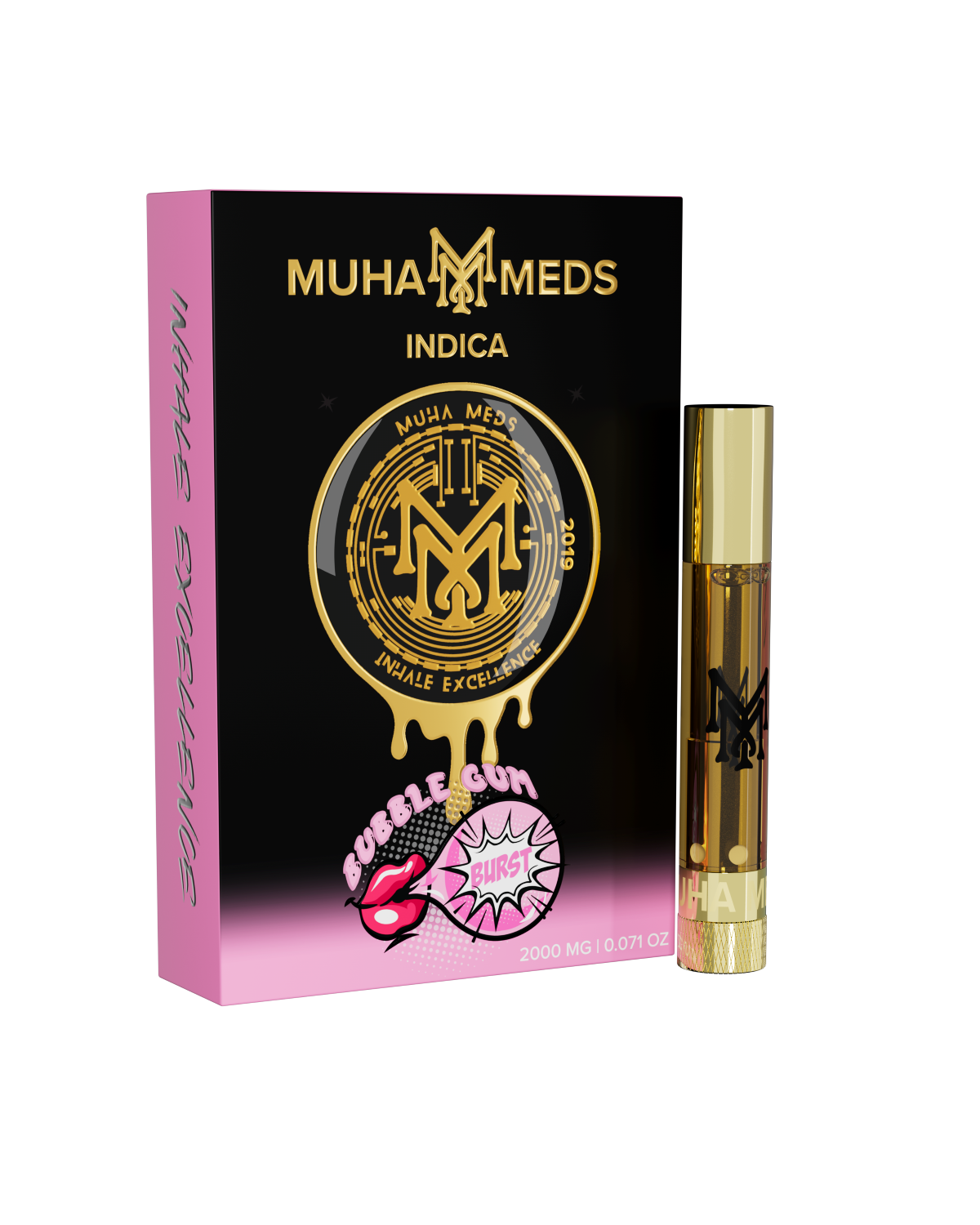 Photograph of product: MUHA MEDS - BUBBLE GUM BURST - VAPE CART