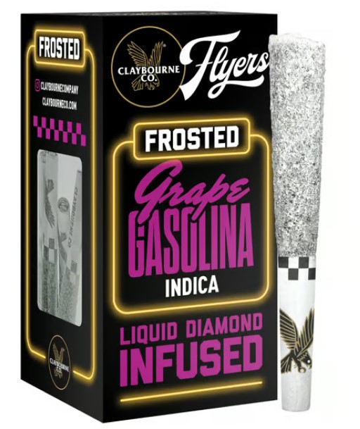 Photograph of product: Claybourne Grape Gasolina Infused Pre-roll (5pk)