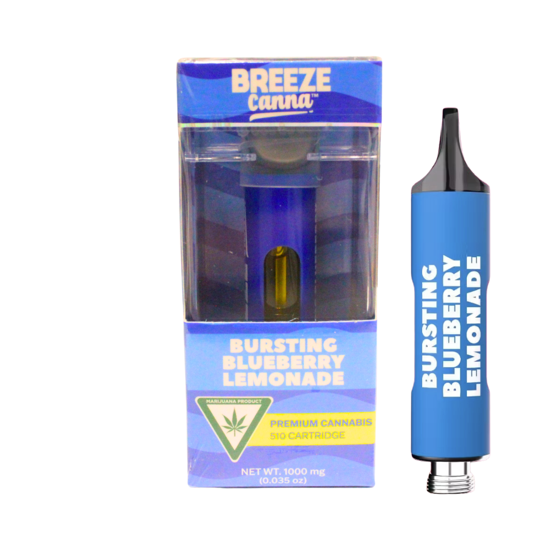 Photograph of Product: Breeze | Bursting Blueberry Lemonade Distillate Cartridge | 1g
