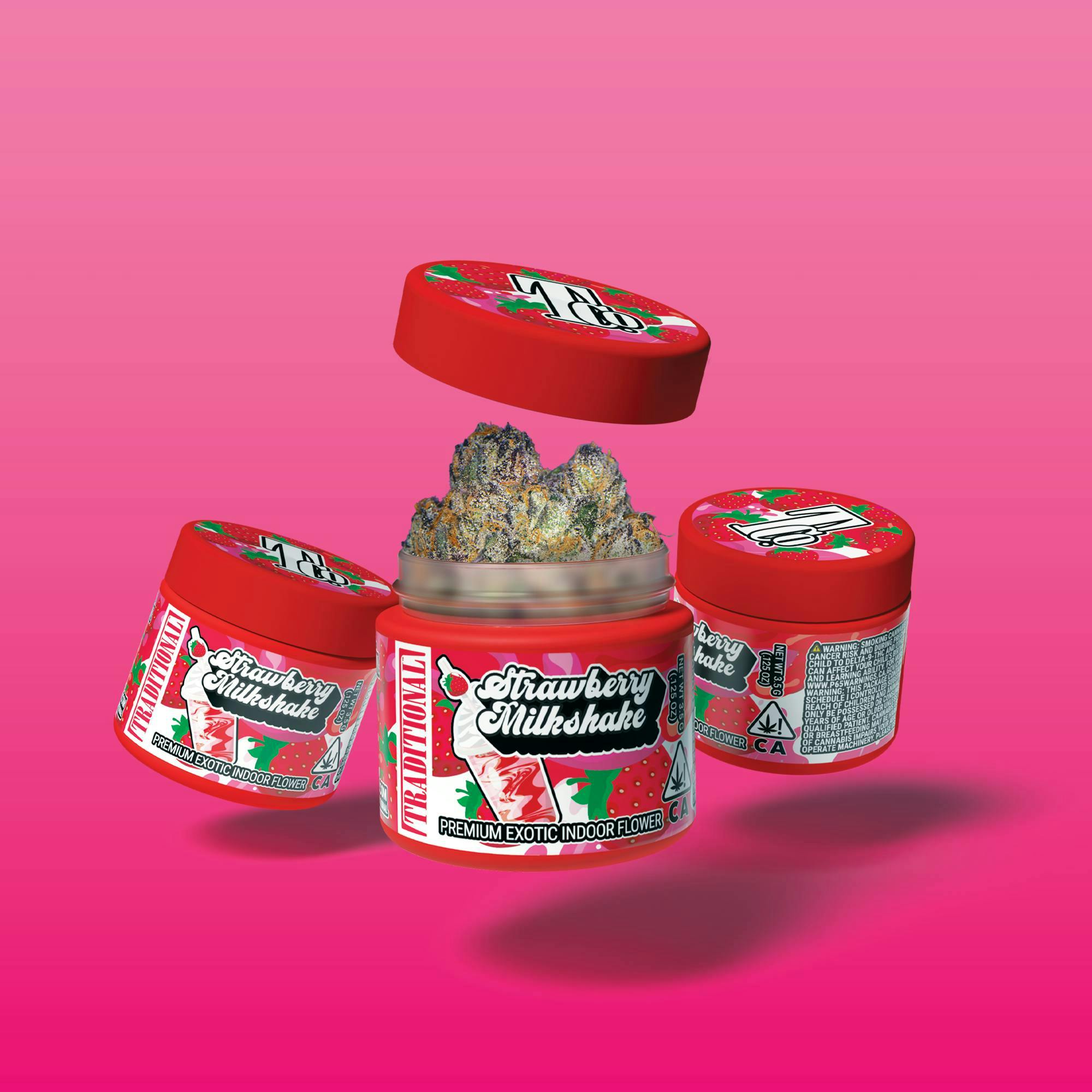 Photograph of product: STRAWBERRY MILKSHAKE 3.5G FLOWER - 3.5 G