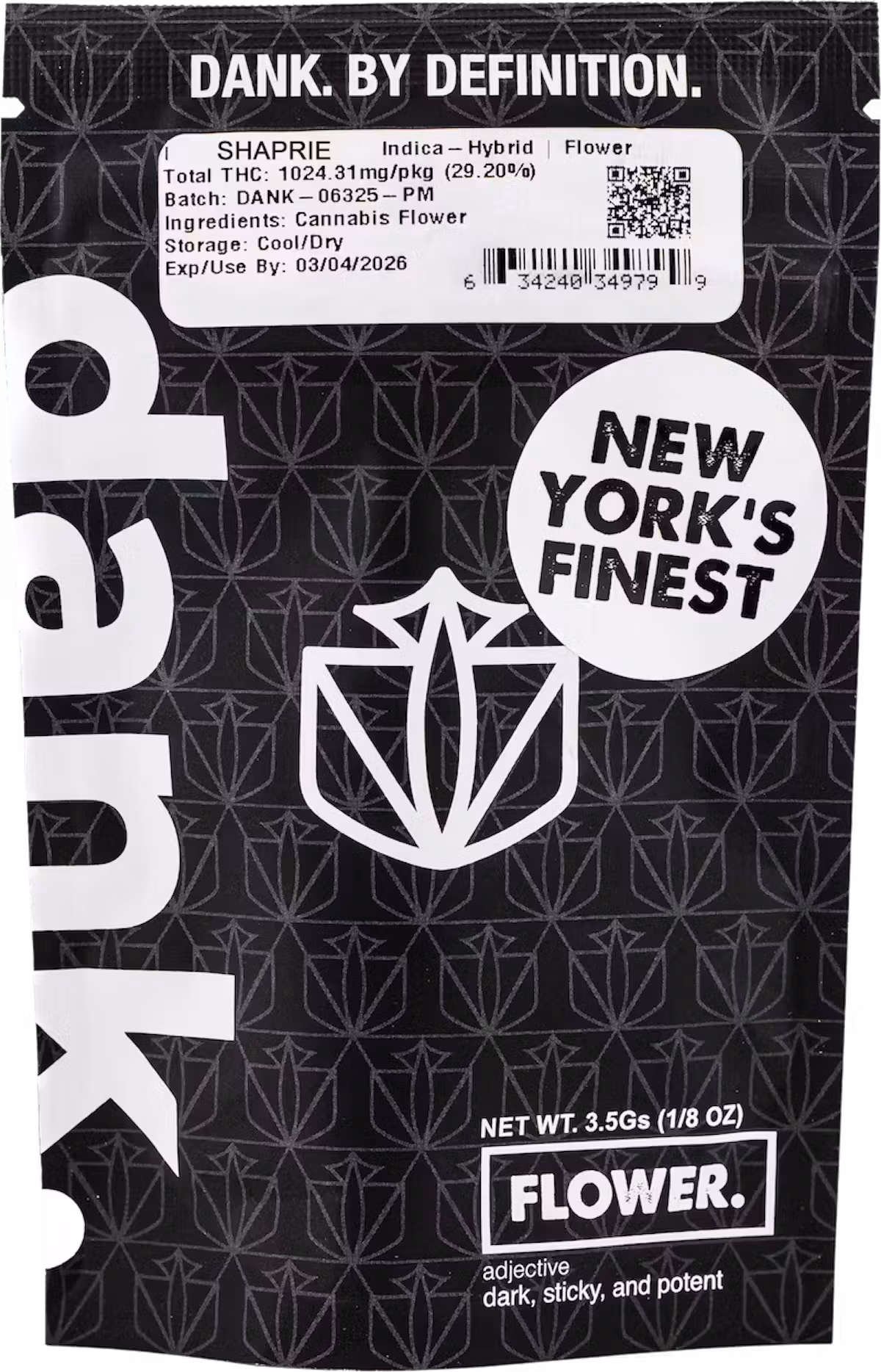 Photograph of product: Dank - Sharpie - 3.5G Sungrown Flower