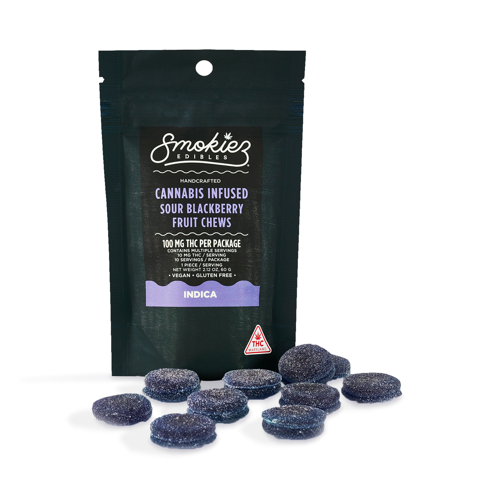 Photograph of product: Sour Blackberry Fruit Chews 10-pack