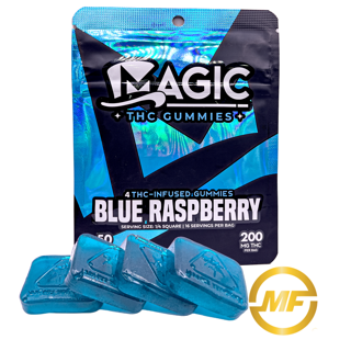 Photograph of product: Magic Edibles | Blue Raspberry Chews | 200mg