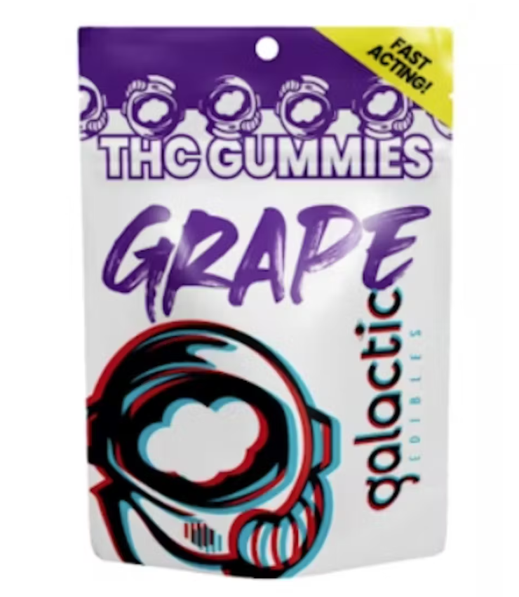 Photograph of product: Grape (H) Fast-Acting Gummies 100mg