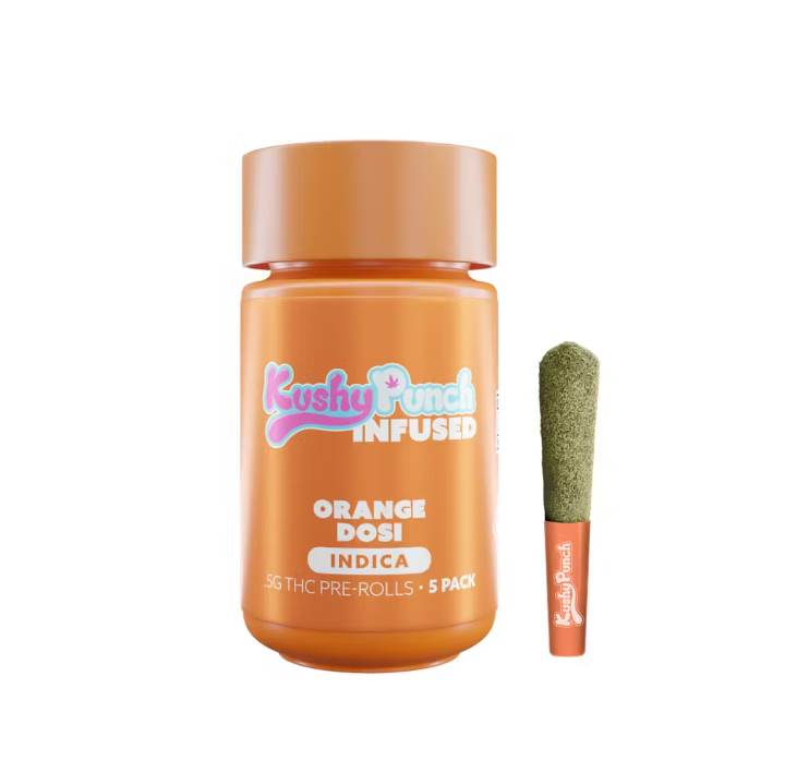 Photograph of product: Orange Dosi Infused Pre-Roll 5pk | 2.5g