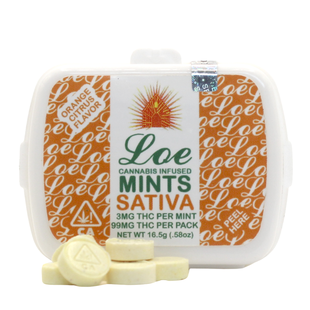 Photograph of product: LOE | ORANGE CITRUS Oui'd | MINTS | 99MG