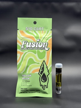 Photograph of product: Mellow Melon 510 Thread Fusion Cartridge | True North Collective | 1g