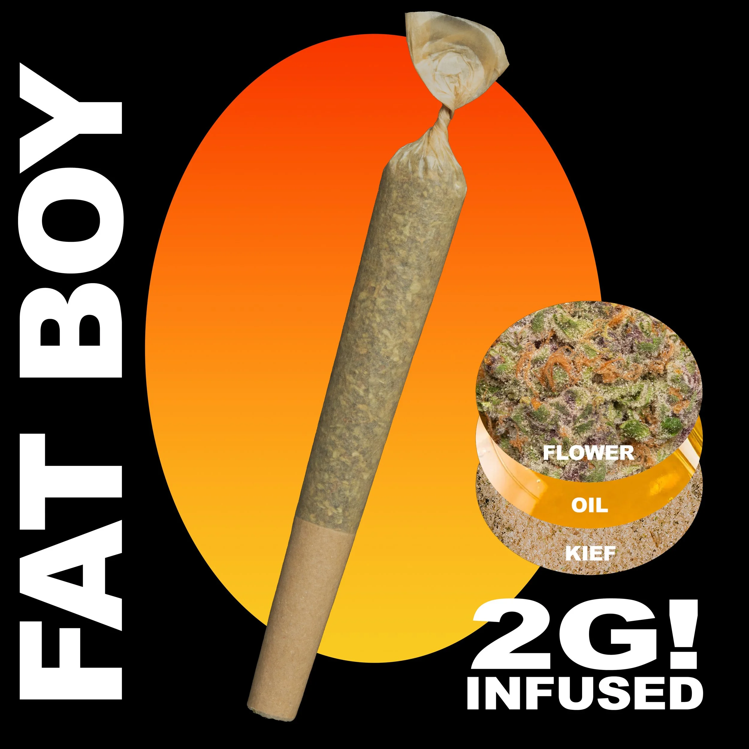 Photograph of product: Fruit Zoot 2g Fatboy Infused Pre-Roll 41141