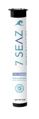 Photograph of Product: 7 SEAZ - Mini Tsunami Lemon Tree Triple Infused Indoor Preroll - .6g
