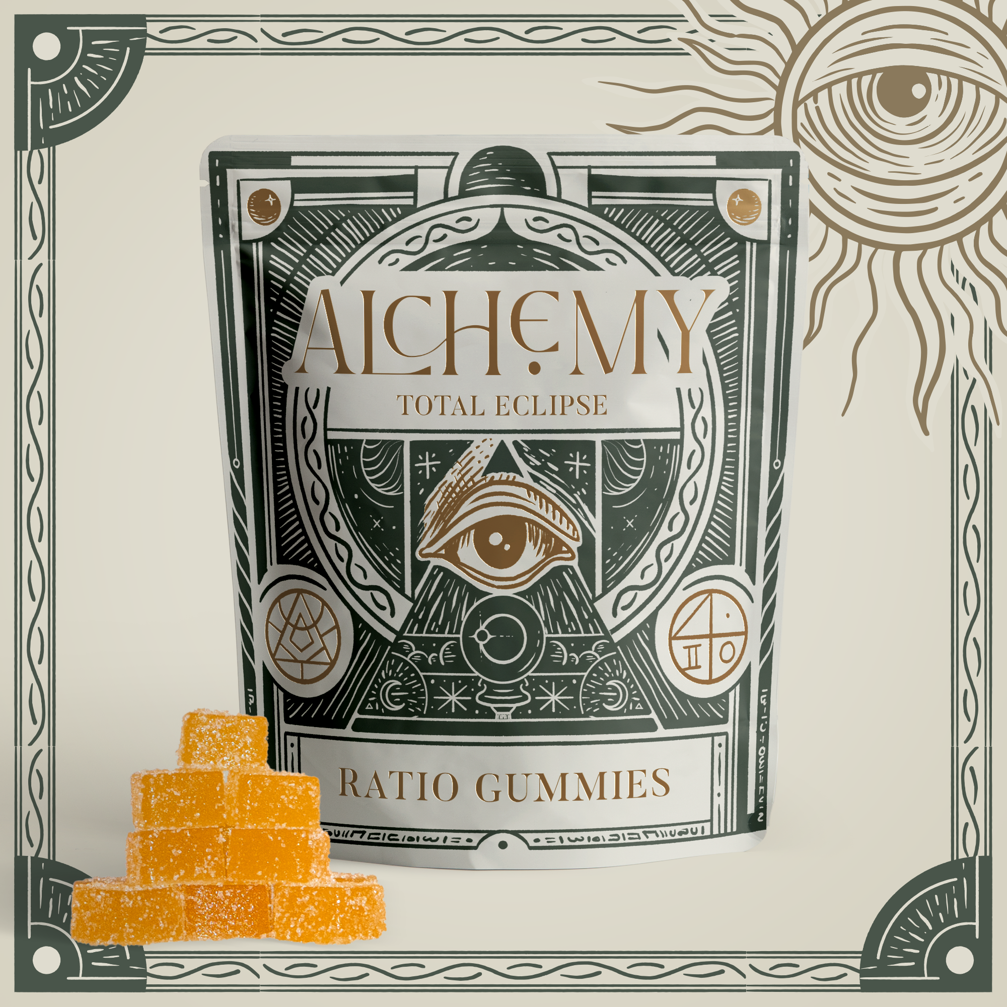 Photograph of product: Fruit Punch | 5mg TH-oui: 5mg CBC | 20pk Gummies | Alchemy