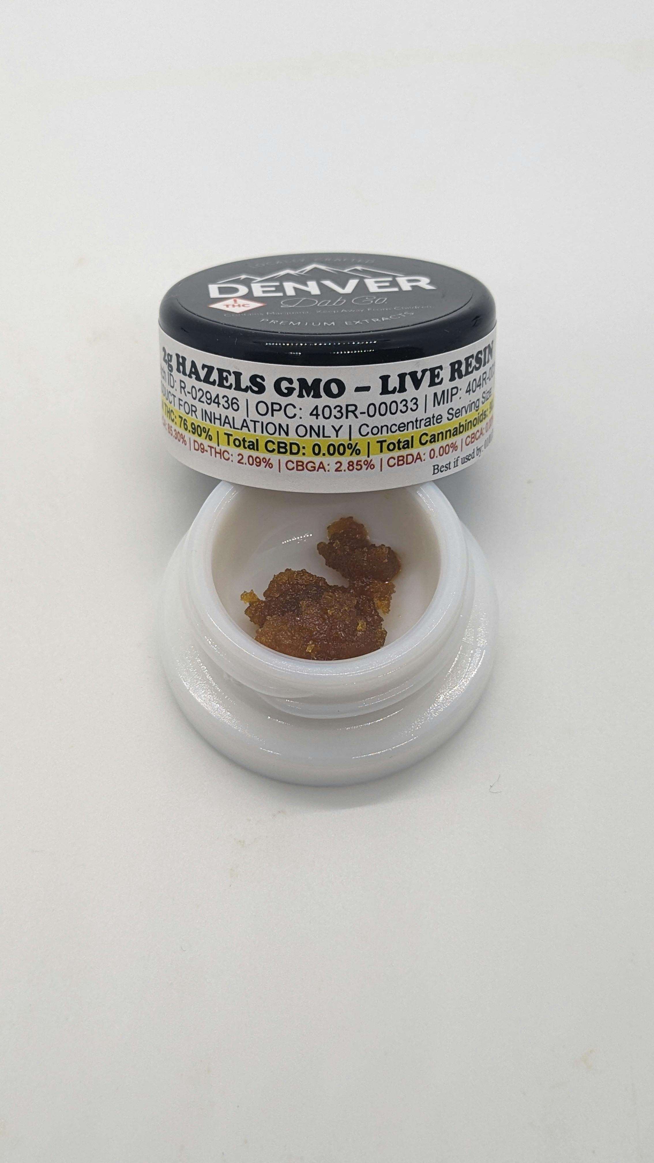 Photograph of product: Denver Dabs 2G Live Resin | Hazels GMO
