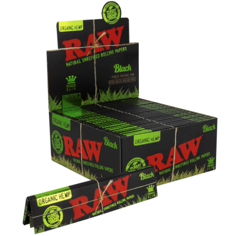 Photograph of product: RAW - Organic Black Hemp 1 1/4 Papers