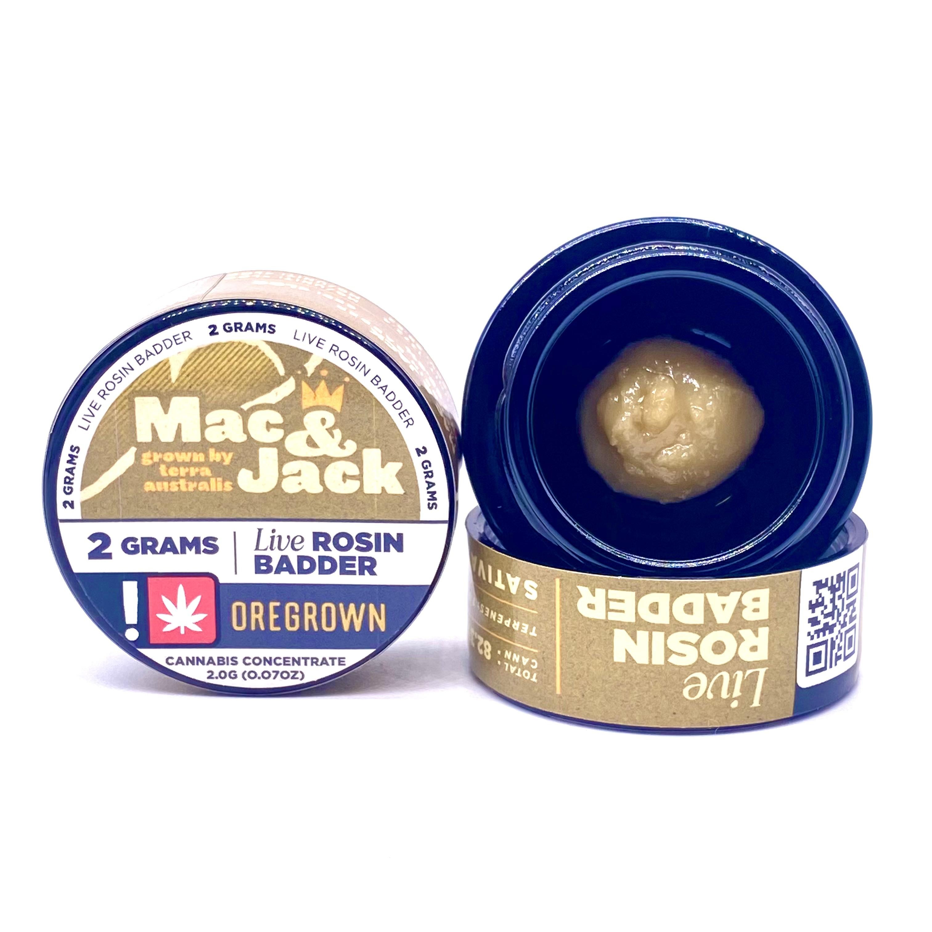 Photograph of product: rosin OG 2g Mac & Jack (S)