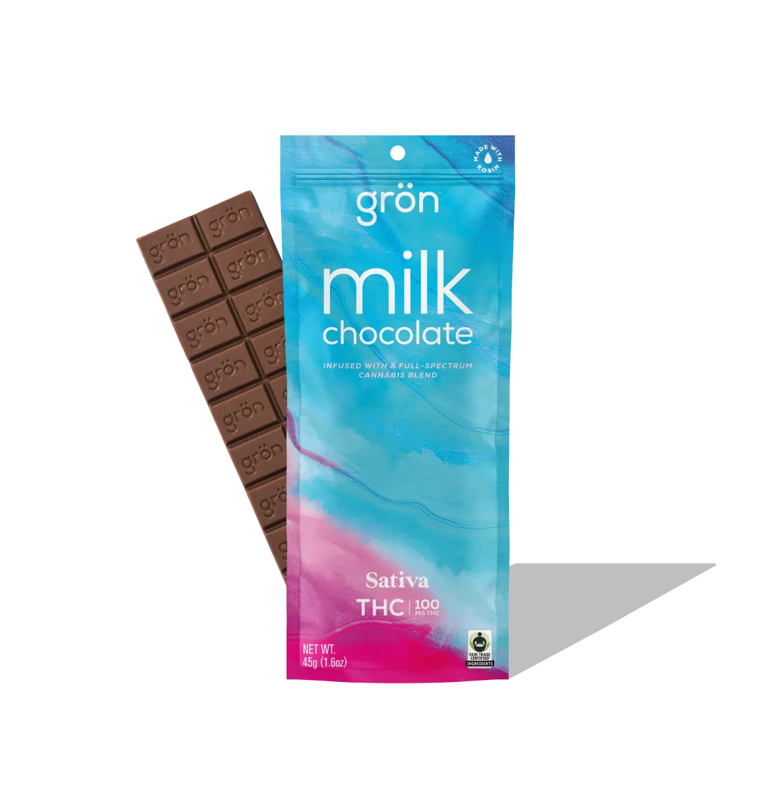 Photograph of product: Grn - Milk Chococlate - Oui'd - 10ct Chocolate Edibles