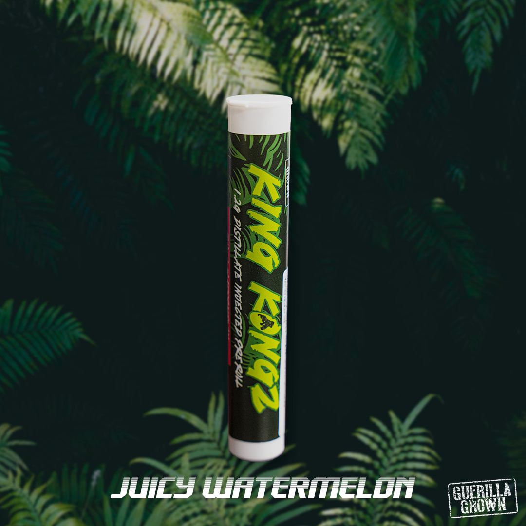 Photograph of product: King Kongz | Juicy Watermelon | 1.2G Distillate Infused Pre-Roll