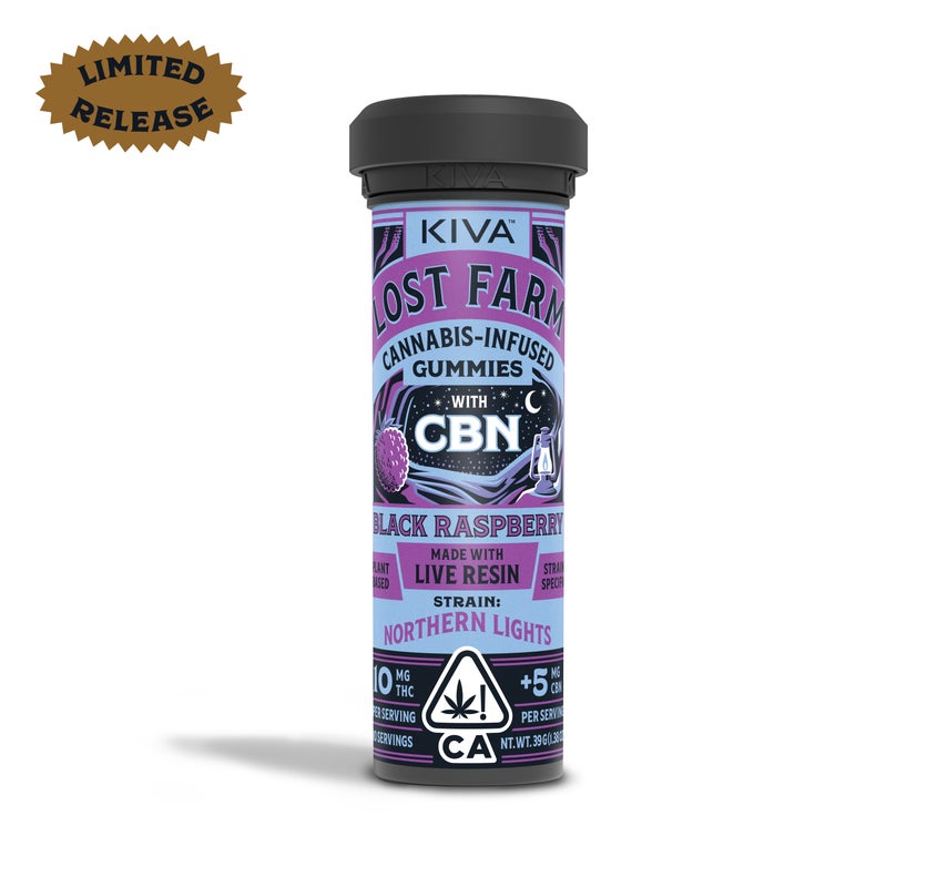 Photograph of product: LOST FARM BLACK RASPBERRY CBN LIVE RESIN GUMMIES 10 PACK
