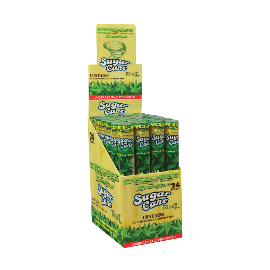 Photograph of Product: Cyclones Hemp Cones | Xtra Slo-Sugar Cane