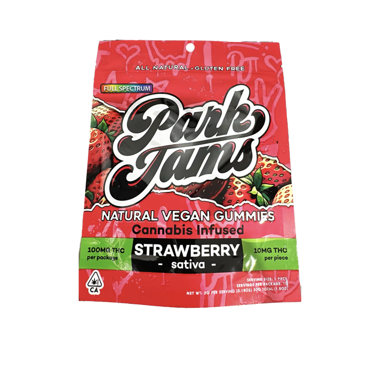 Photograph of product: Park Jams Natural Vegan Gummies - Strawberry (S)