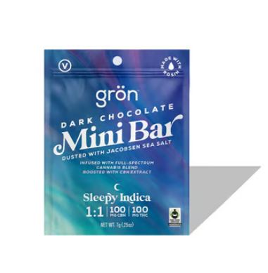 Photograph of product: Chocolate - Gron Mini Bar - (B) - Sleepy Dark Choc. 1:1 w/Sea Salt