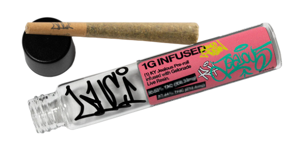 Photograph of product: KY Jealous Live Resin Infused Pre roll | Hybrid | Luci