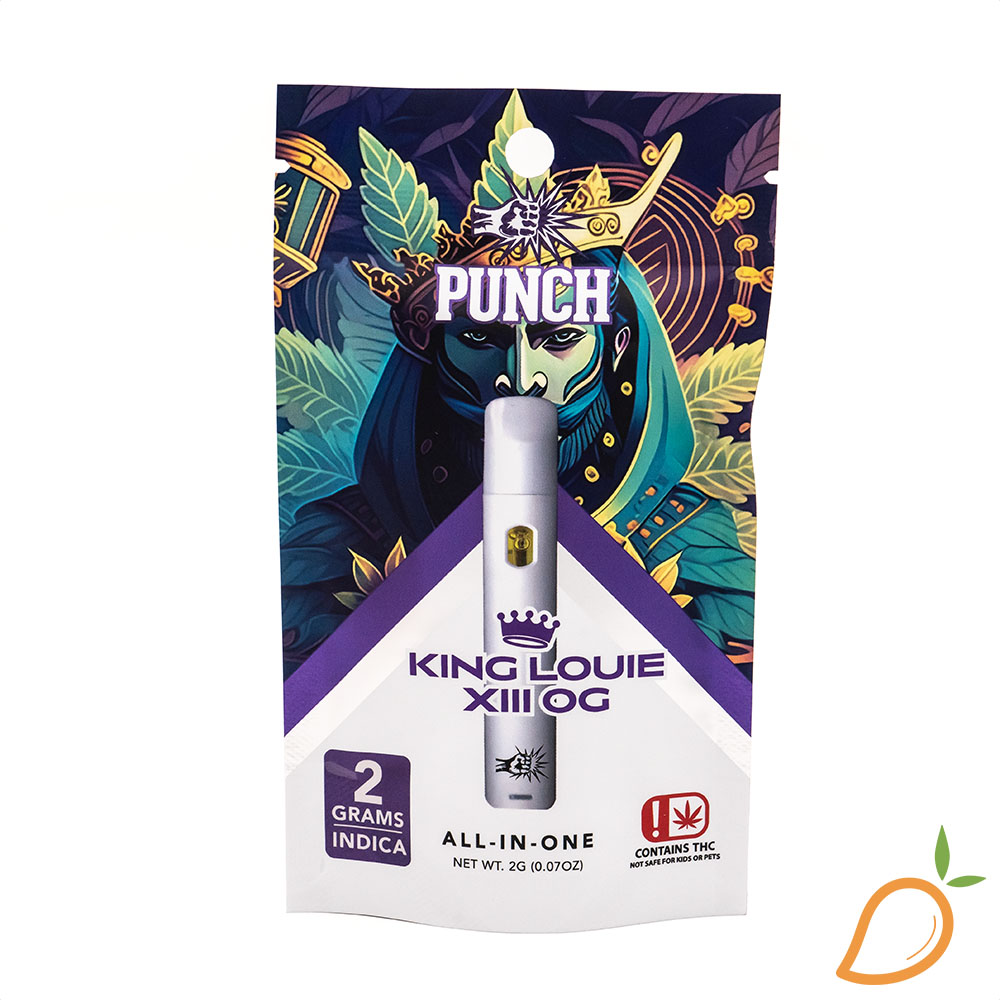 Photograph of product: 2g King Louie XIII OG Disposable Vape Punch Extracts