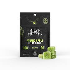 Photograph of Product: Heavy Hitters l Atomic Apple l Edibles DAYTIME 100mg bag