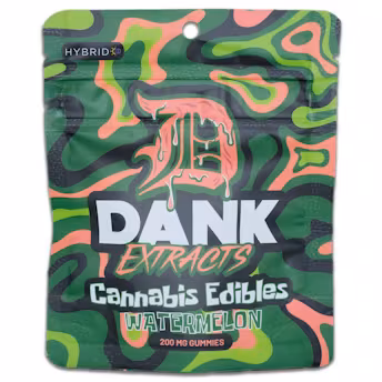 Photograph of product: Dank - 200mg Gummies (4x50mg) - Watermelon