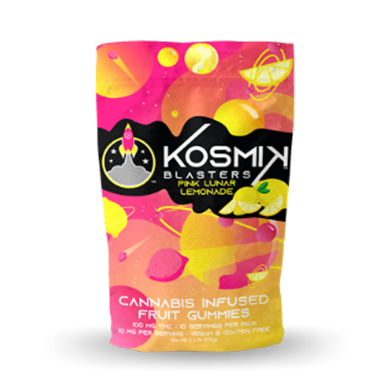 Photograph of product: Pink Lunar Lemonade Blaster Gummies | 100mg