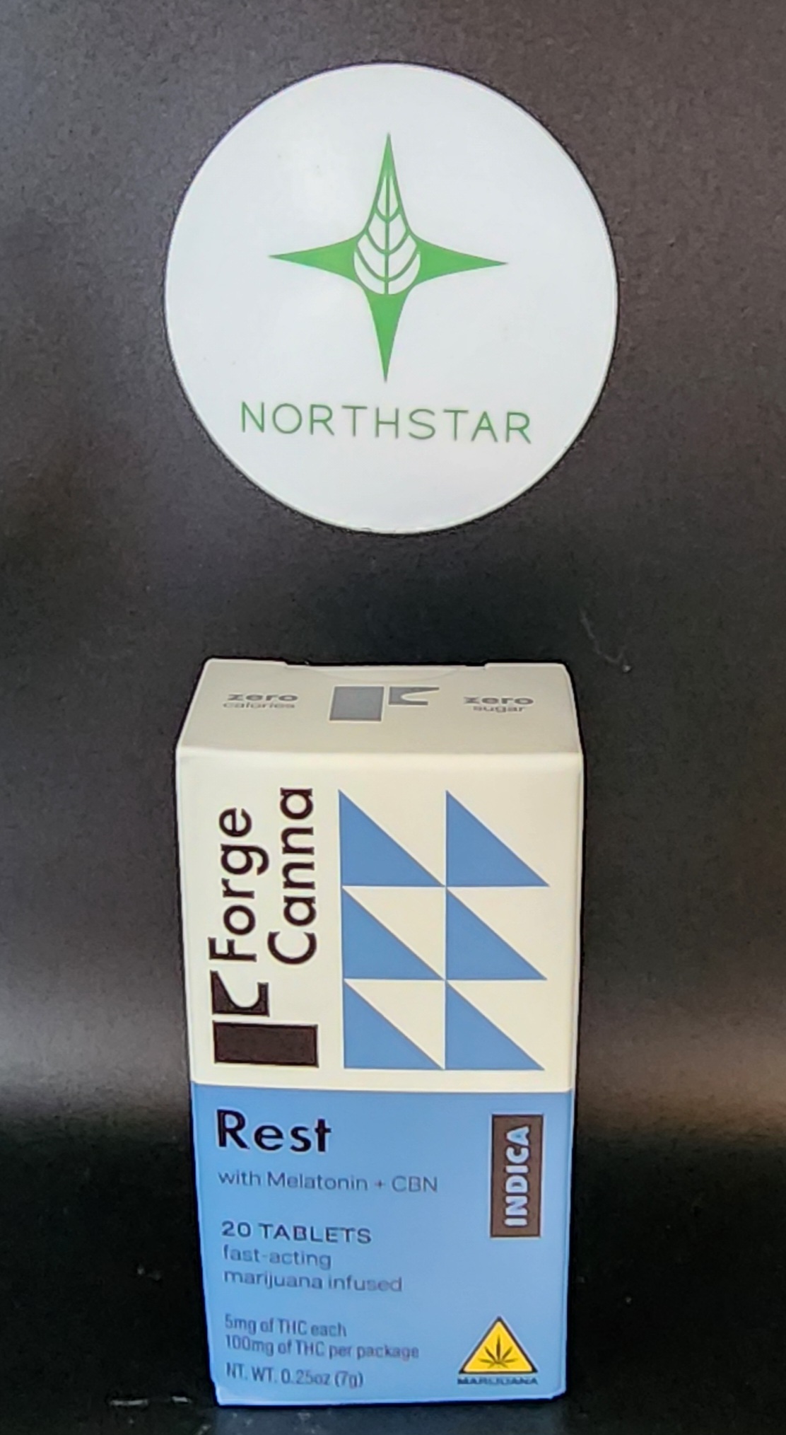 Photograph of product: 100mg Rest Melatonin/CBD Tablets - Forge Canna
