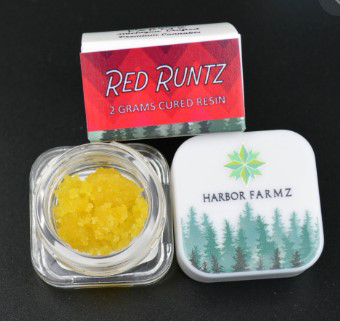 Photograph of product: Red Runtz Cured Resin