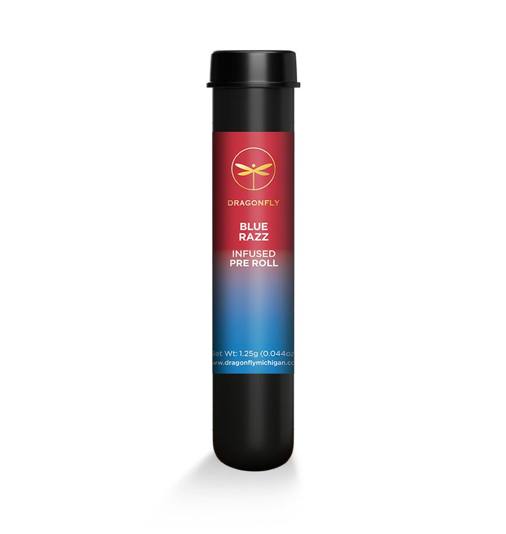 Photograph of product: Dragonfly - Blue Razz - Infused Pre Roll - - Oui'd