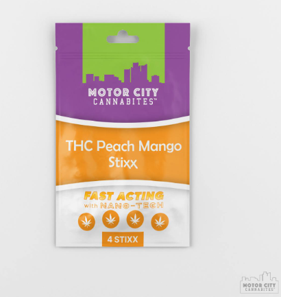 Photograph of product: MCC Peach Mango Stixx (4pk) 200mg