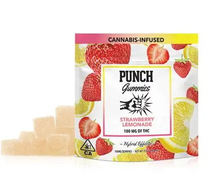 Photograph of product: PUNCH STRAWBERRY LEMONADE GUMMIES 100MG