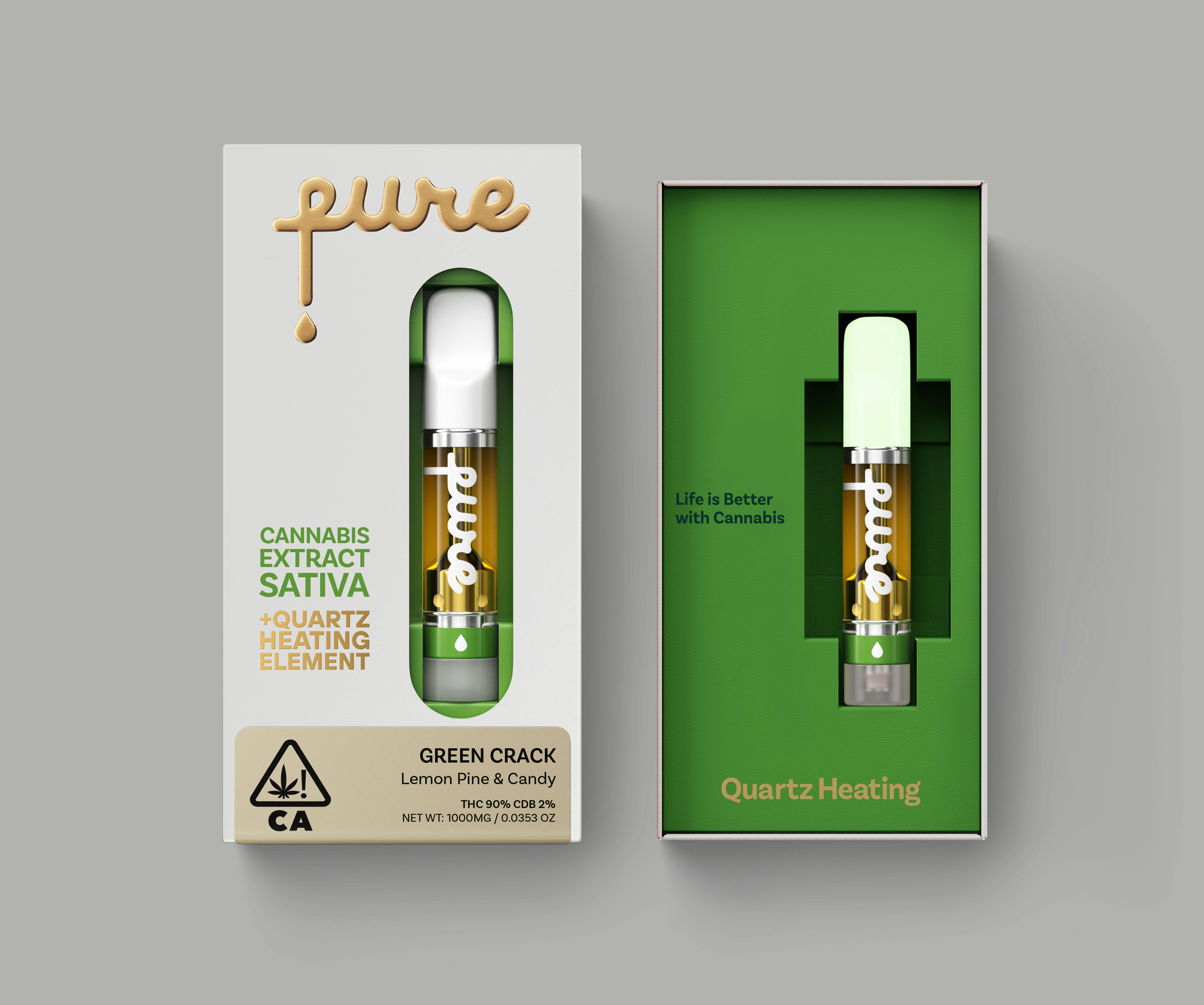 Photograph of product: Green Crack Quartz Cartridge 1g