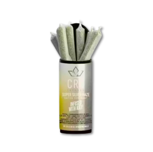 Photograph of product: CRU - Super Silver Haze Infused Prerolls 6pk - 3g
