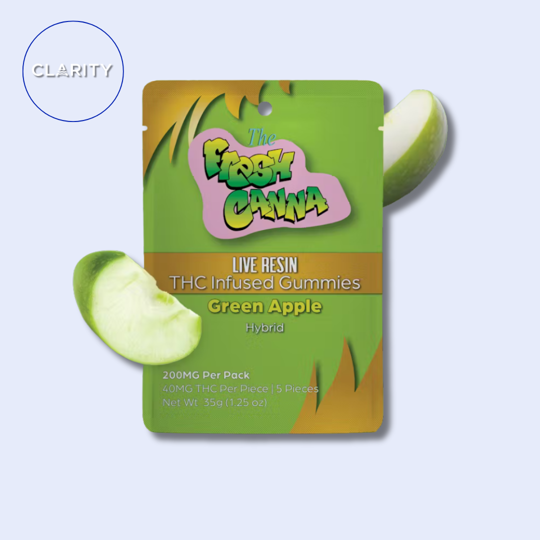 Photograph of product: Fresh Canna | 200mg Live Resin Gummies | Green Apple