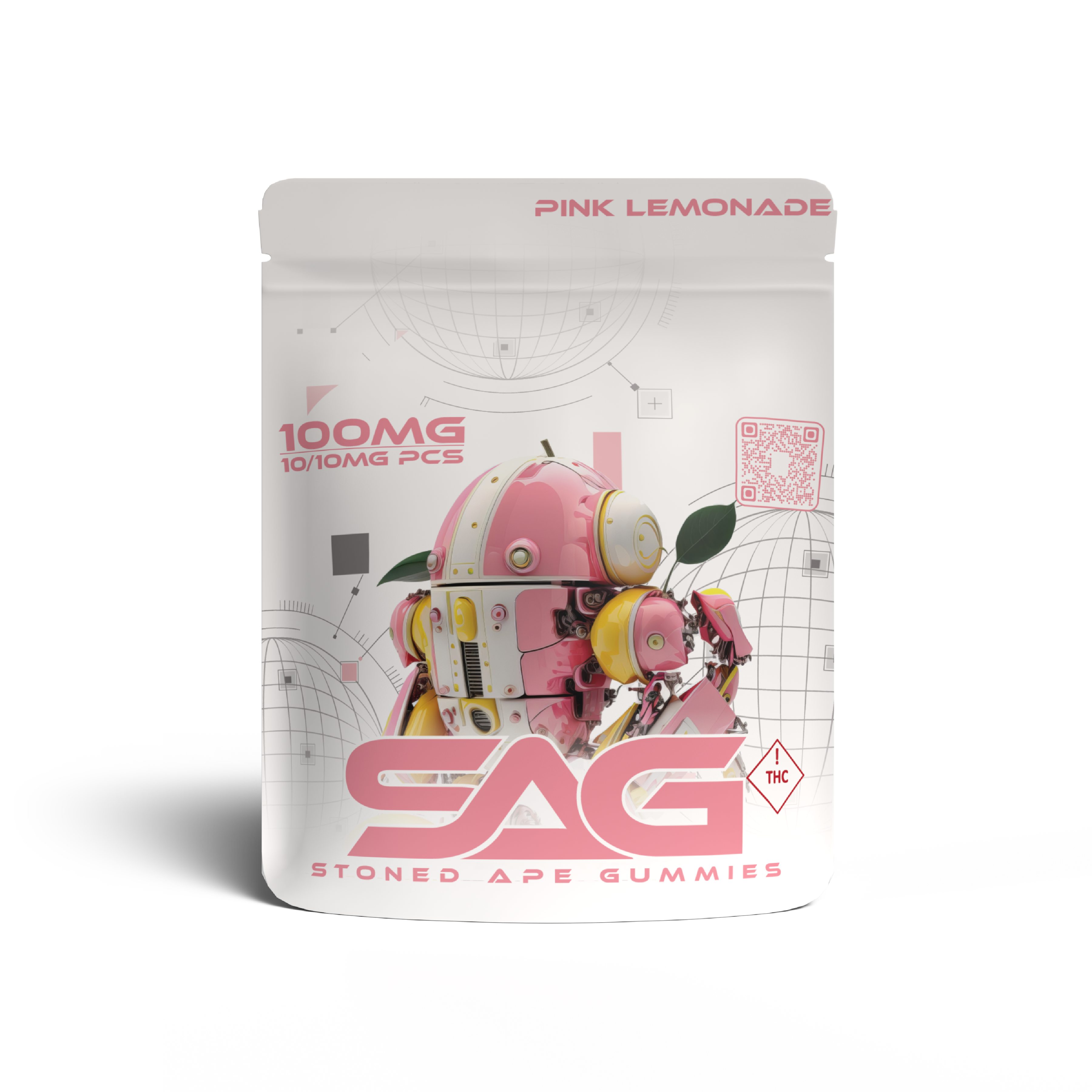 Photograph of product: 500mg Pink Lemonade Stoned Ape Gummies
