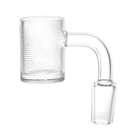 Photograph of product: Concentric Hexagons Etched Quartz Banger