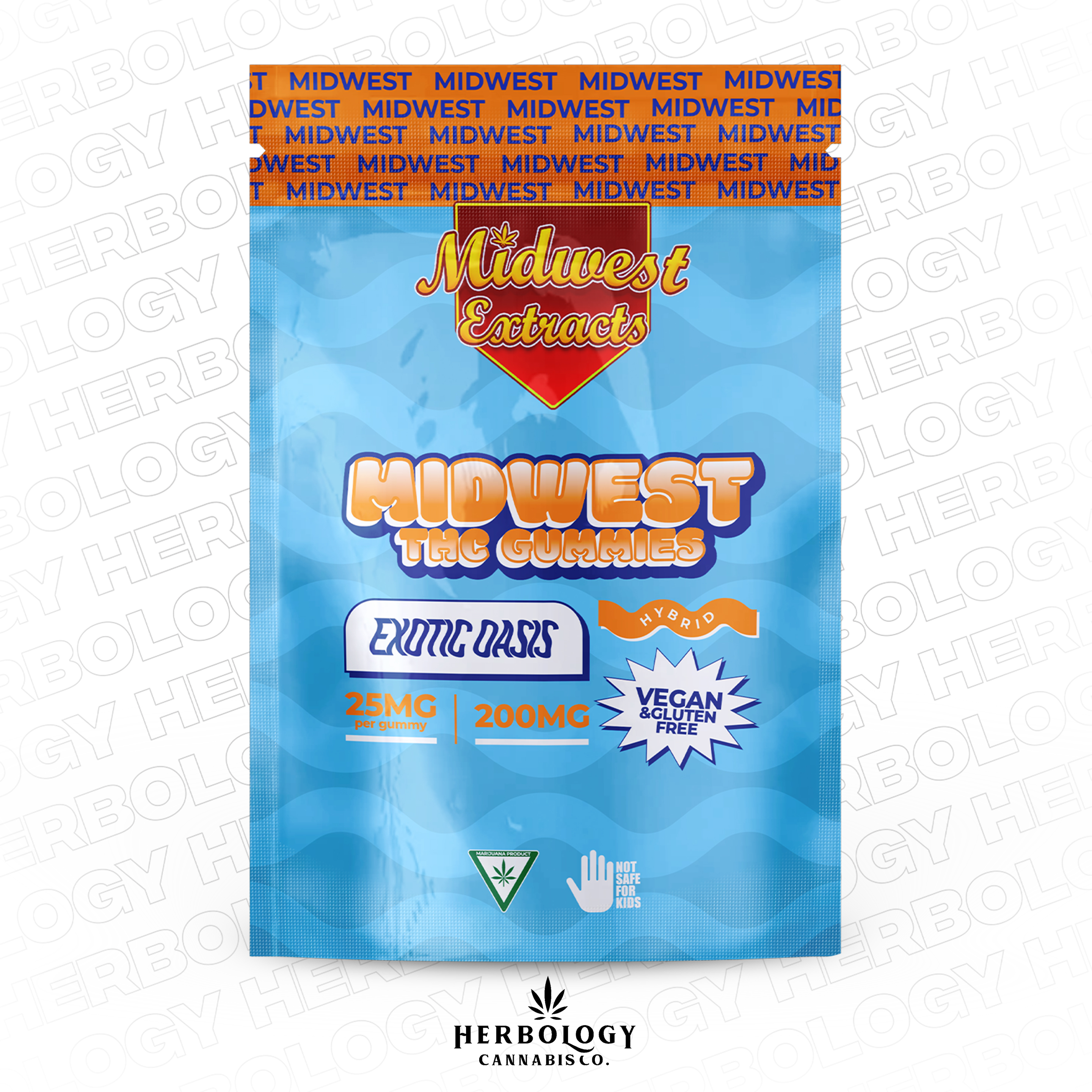 Photograph of product: Midwest Extracts | Gummy | Exotic Oasis | 200mg