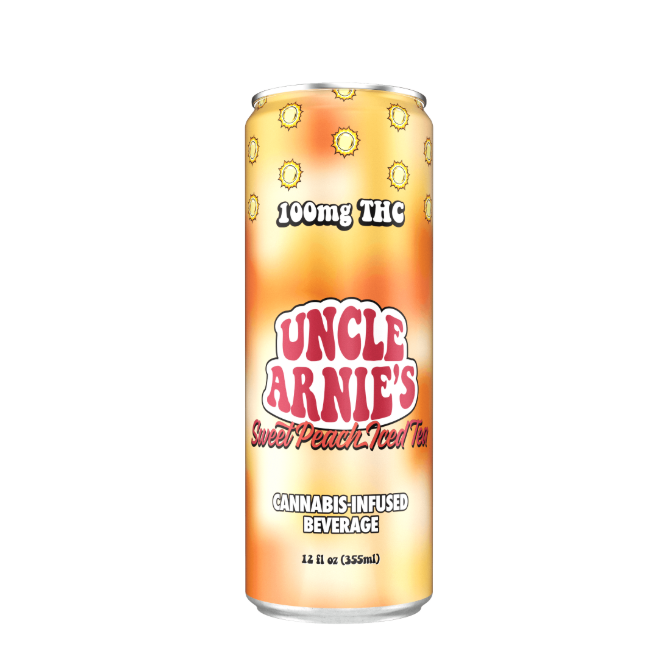 Photograph of product: SWEET PEACH 100MG ICED TEA- TALL CAN