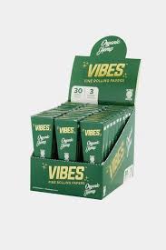 Photograph of product: Vibes - Rolling Papers - Organic Hemp - Green - 1 1/4