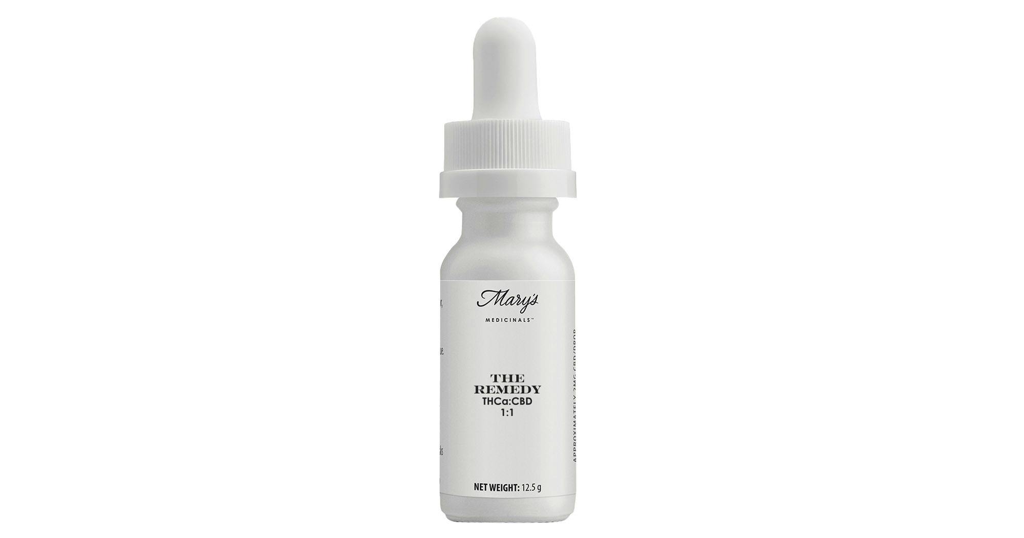 Photograph of product: Mary's  1:1 Tincture  250mg TH-ouia /250mg CBD  The Remedy Formula  $45 *Tax Included