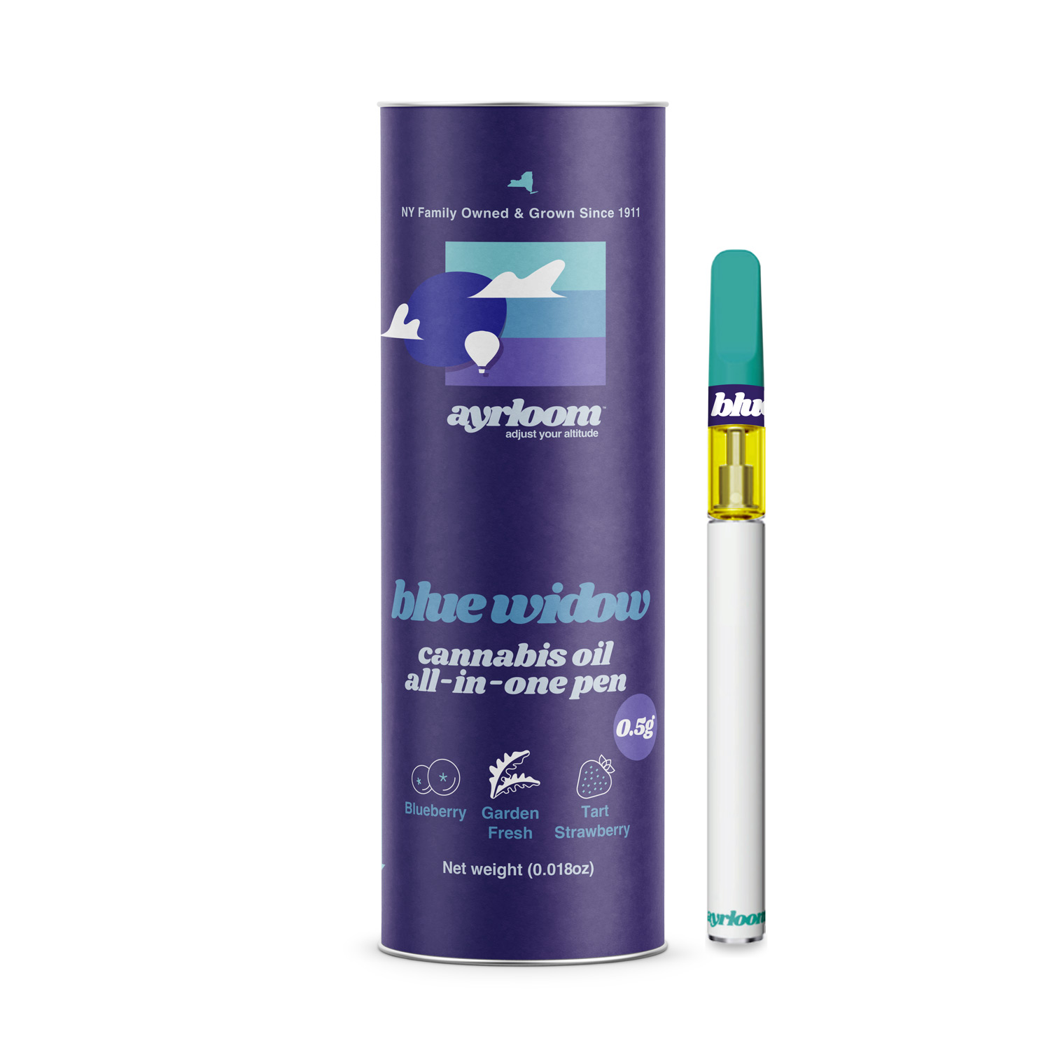 Photograph of Product: Ayrloom | Blue Widow | AIO | 0.5g