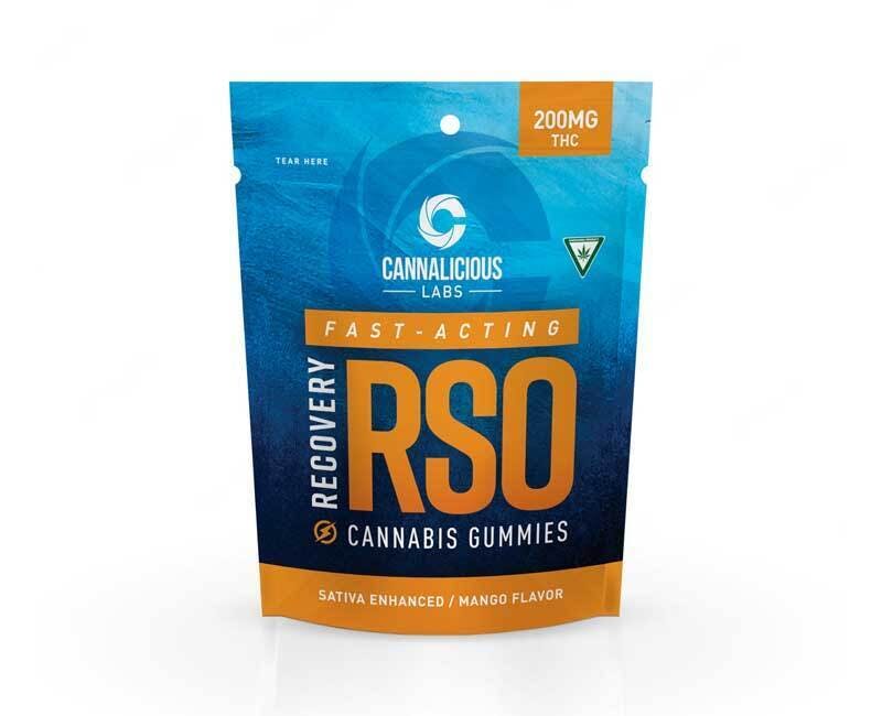 Photograph of product: RSO Recovery Gummy - Mango - Oui'd - 200mg TH-oui