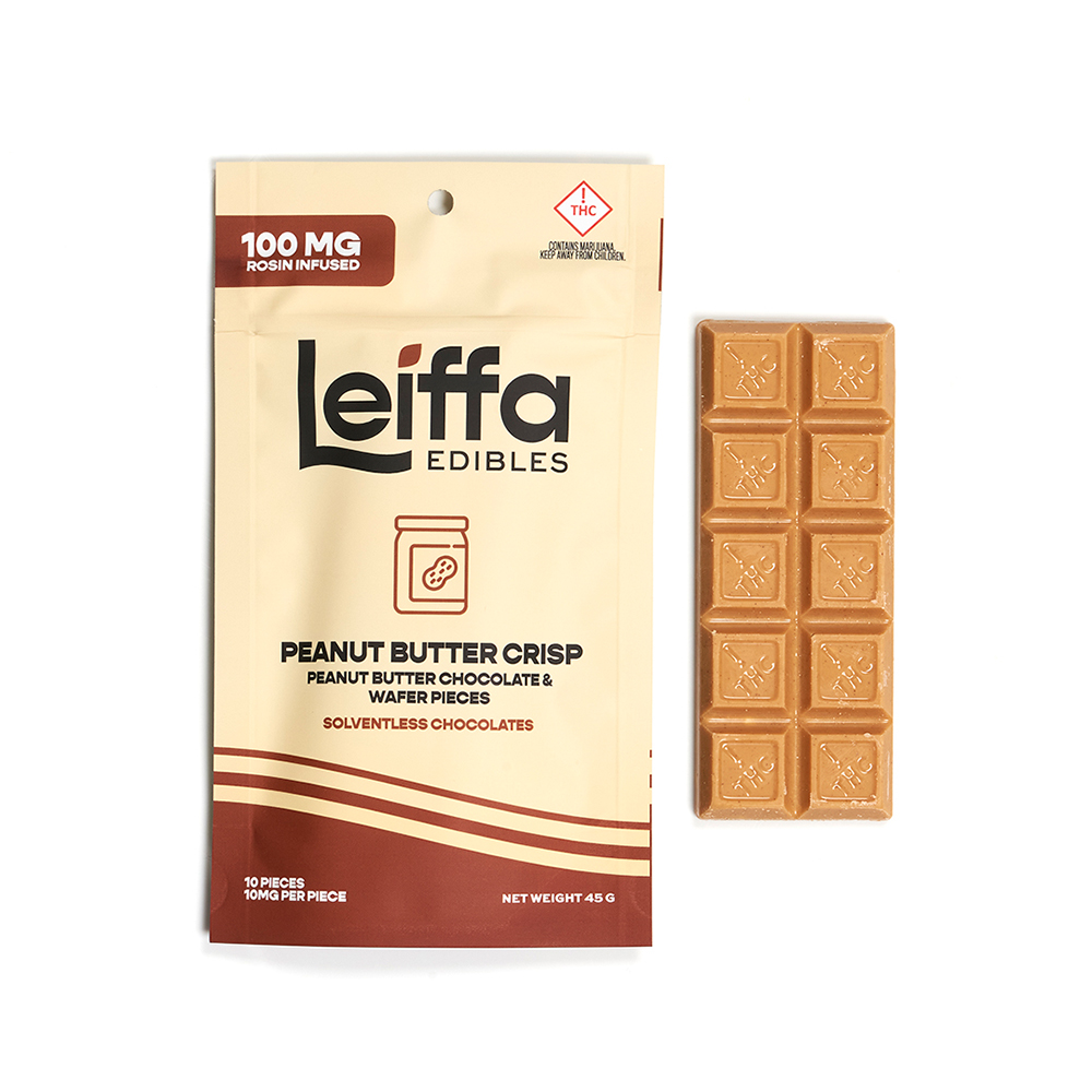Photograph of product: Leiffa - Solventless Chocolate - Peanut Butter Crisp - 100mg